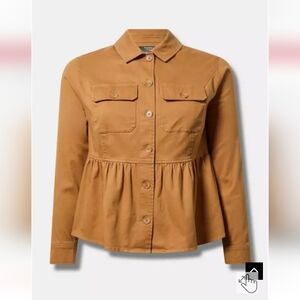 Torrid Tan Peplum Women's Jacket